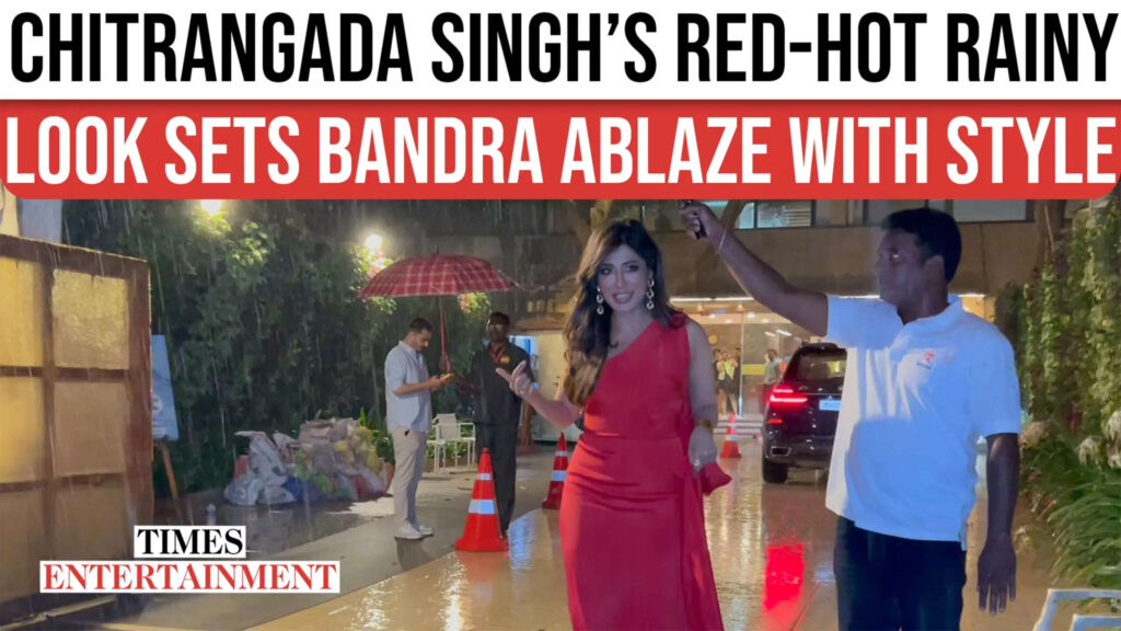 Chitrangada Singhs Red-Hot Rainy Look Sets Bandra Ablaze with Style