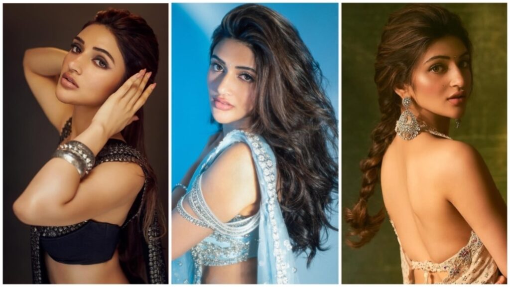 13 pics of Sreeleela slaying ethnic fashion in graceful pink, blue, black, golden saree looks