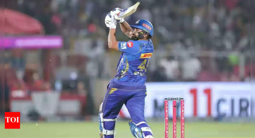 Mumbai Indians 217/2 in 20.0 Overs | RR vs MI Live Score, IPL 2025: Batting blitz powers Mumbai Indians to 217/2 against Rajasthan Royals