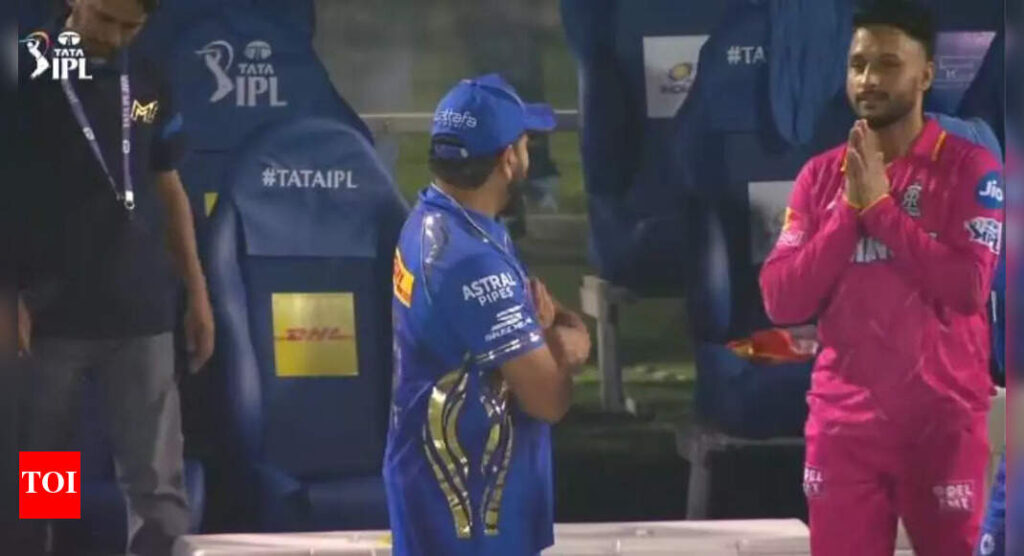 Watch: Akash Madhwal folds hands after seeing Rohit Sharma; ex MI skipper points at wife Ritika | Cricket News