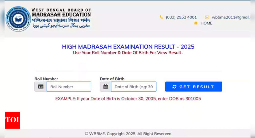 WBBME result 2025 out: High Madrasah, Alim, Fazil scores released at wbbme.org