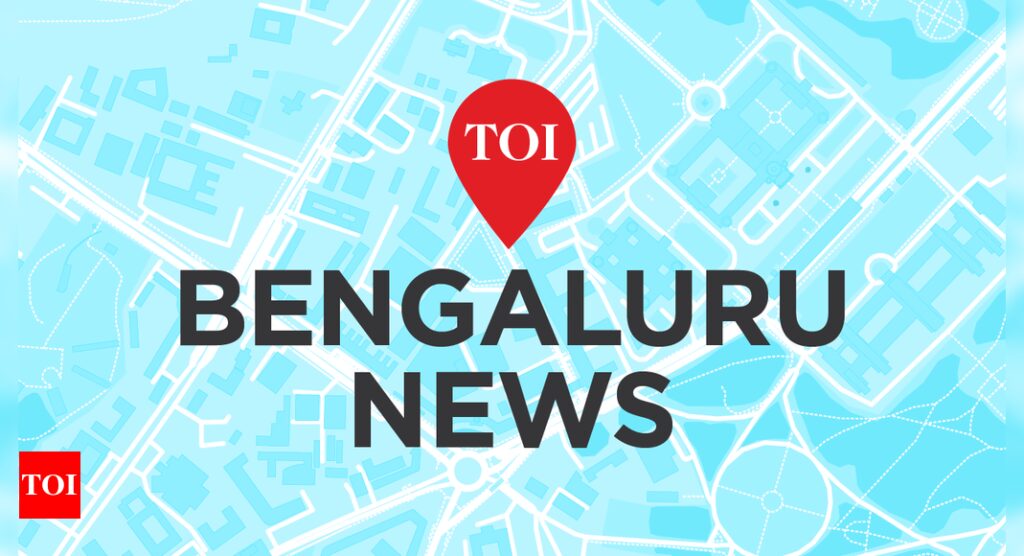 Bus ends up on median while avoiding pothole in Bengaluru | Bengaluru News