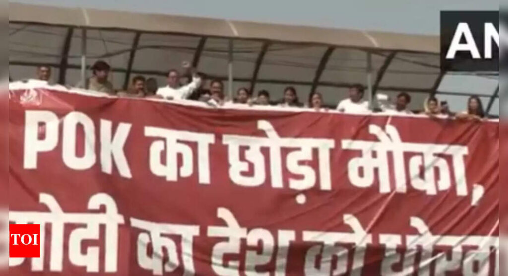 AAP Protest: Slogans in Delhi Taunt PM Modi Over PoK and National Security | Delhi News