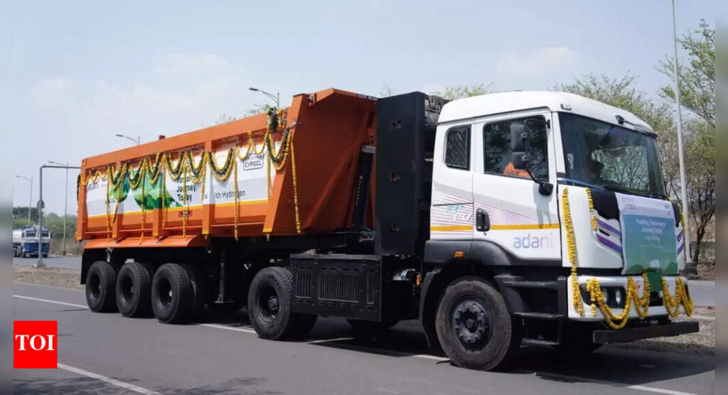 Adani flags off India’s first Hydrogen-run truck: 40-tonne capacity, 200 km range!