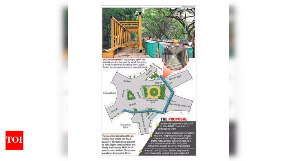 Hudson Circle to get longest skywalk in Bengaluru in 12 months | Bengaluru News