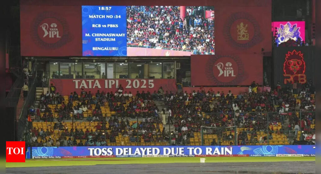 IPL 2025: Rain threatens to disrupt RCB vs KKR Match at Chinnaswamy Stadium in Bengaluru | Cricket News