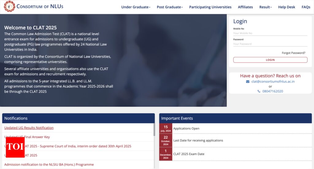 CLAT 2025 revised result for undergraduate students released: Check how to download scorecards