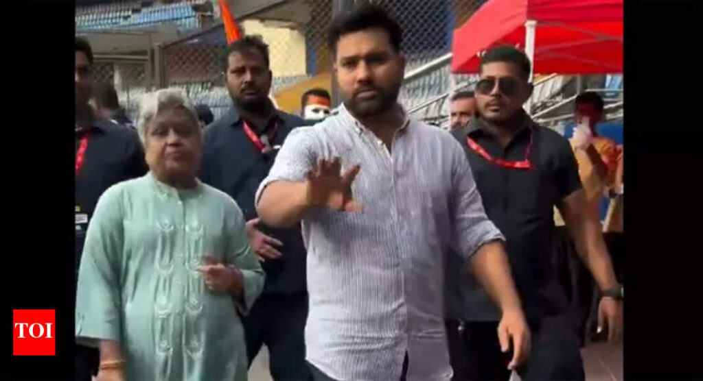 Rohit Sharma Stand: ‘Protective son’ Rohit Sharma steals hearts during emotional stand inauguration at Wankhede – Watch | Cricket News