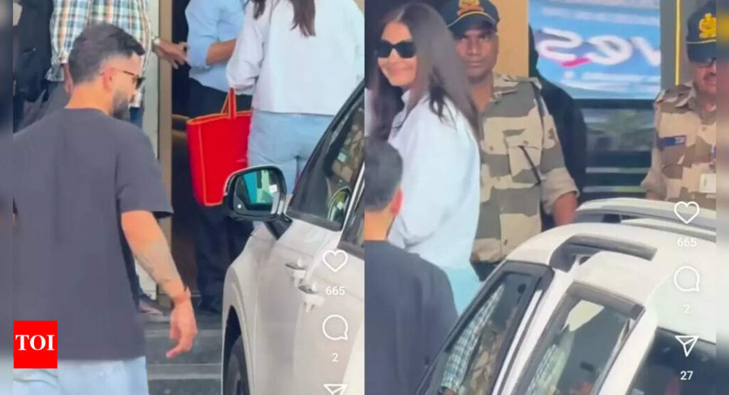 After test retirement, Virat Kohli and Anushka Sharma jet off from Mumbai with kids Vamika and Akaay | Hindi Movie News
