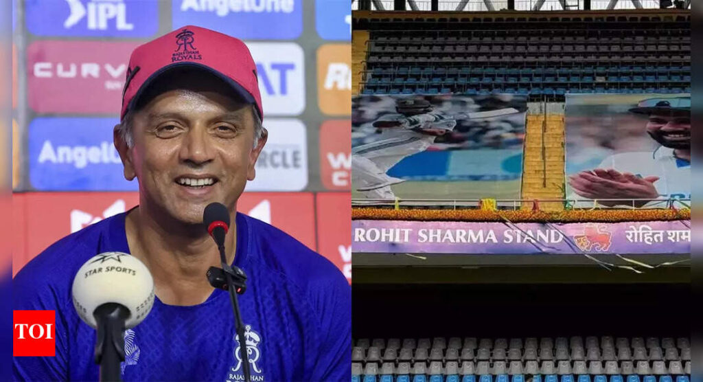 ‘You hit so many sixes, they had to name a stand after you!’: Rahul Dravid’s witty tribute to Rohit Sharma after Wankhede honour | Cricket News