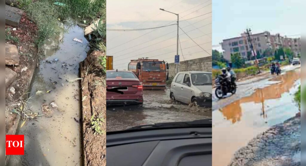 Every time it rains, east Bengaluru’s Vibgyor Road turns cesspool | Bengaluru News