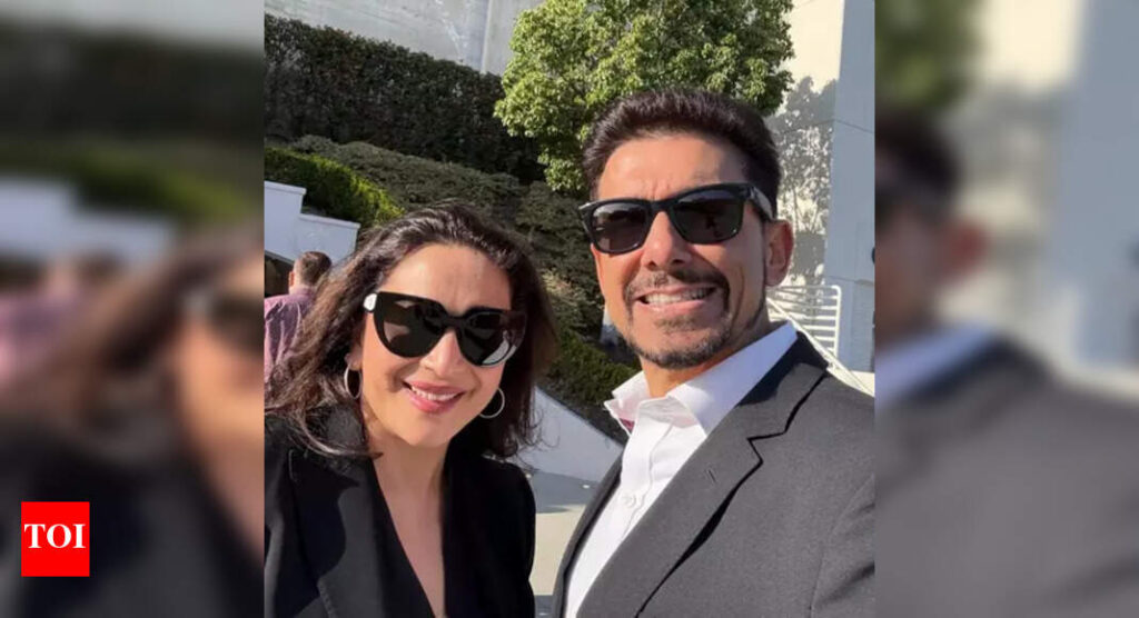 Madhuri Dixit attends son Arin’s graduation with husband Dr Nene |