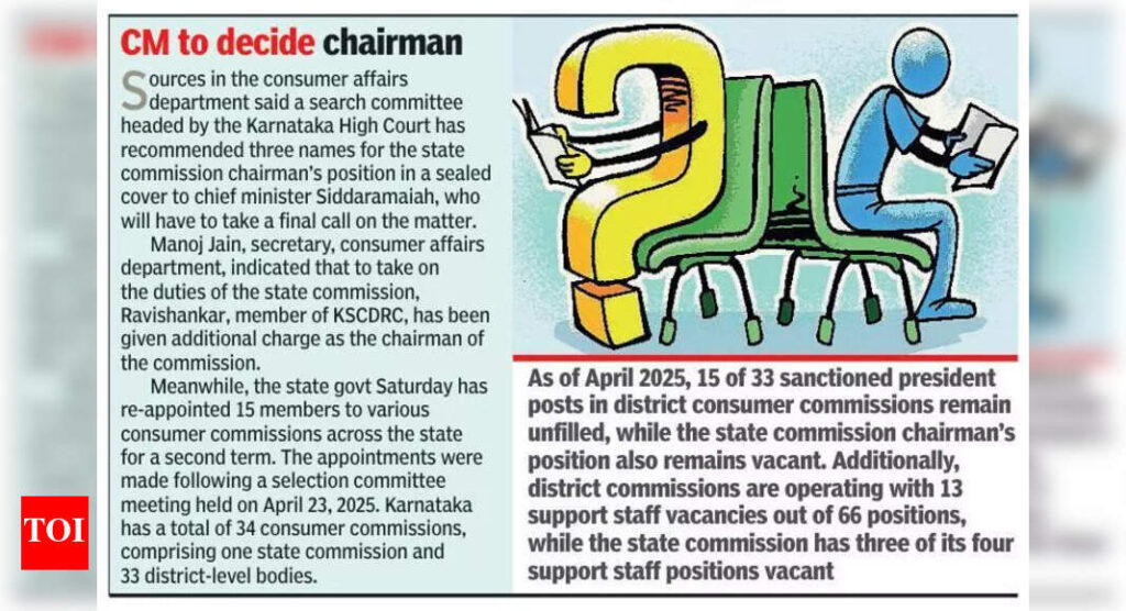 Consumer forums in Karnataka stare into vacant posts | Bengaluru News