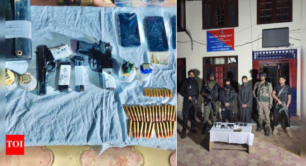 Two terrorist associates arrested in J&K’s Shopian; pistols, grenades recovered | India News