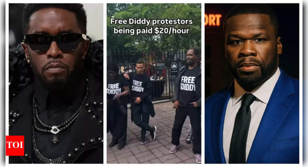 Sean Diddy Combs PAYING people  per hour to wear ‘Free Diddy’ shirts and protest outside courthouse; 50 Cent calls it ‘DIABOLICAL’ |