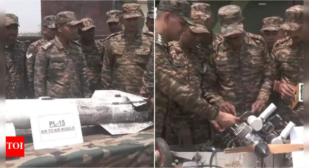 Watch: Army shows debris of Pakistani missiles downed by India’s air defence systems | India News