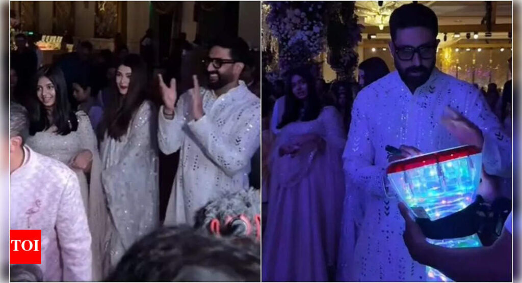 Aishwarya Rai Bachchan and daughter Aaradhya Bachchan groove to Dus Bahane at a wedding, Abhishek Bachchan’s drumming skills steal the spotlight: Watch video | Hindi Movie News