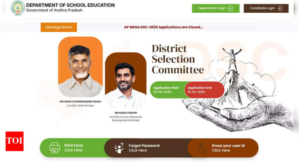 AP DSC 2025 mock test from May 20, hall tickets available from May 30: Know how to access at apdsc.apcfss.in