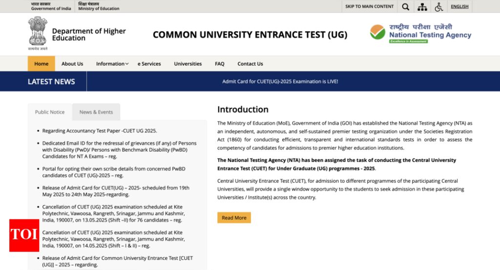 CUET UG 2025: NTA revises exam pattern for accountancy paper, check details here