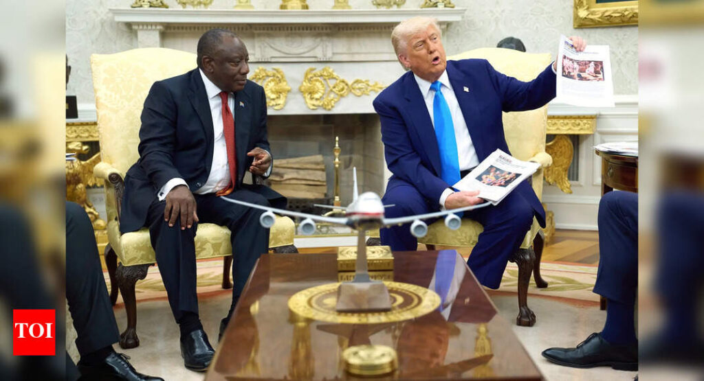 Lights, video, confrontation – Trump’s meeting with South African leader takes dramatic turn | World News