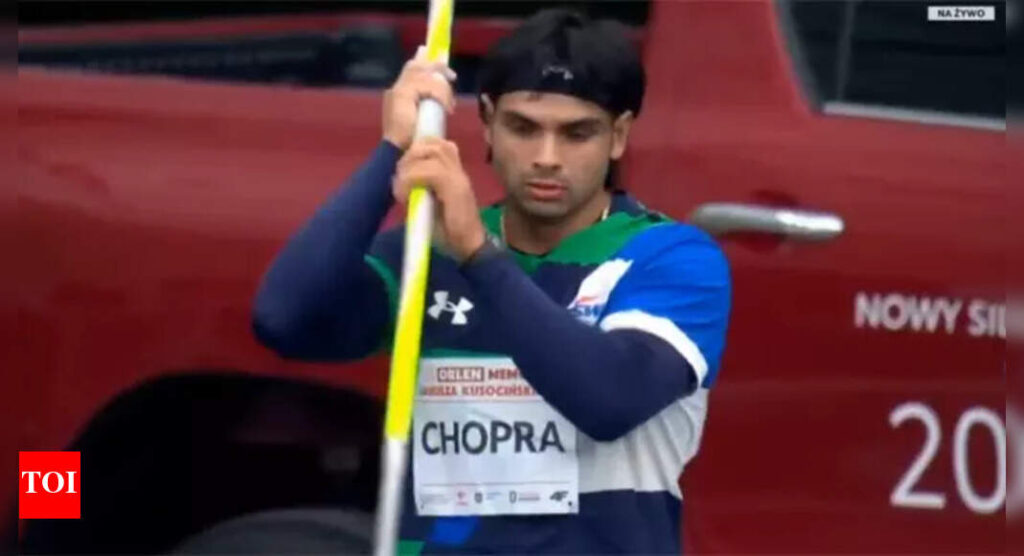 Neeraj Chopra finishes second at Kusocinski Memorial with final-round effort in wet, cold conditions – Watch | More sports News