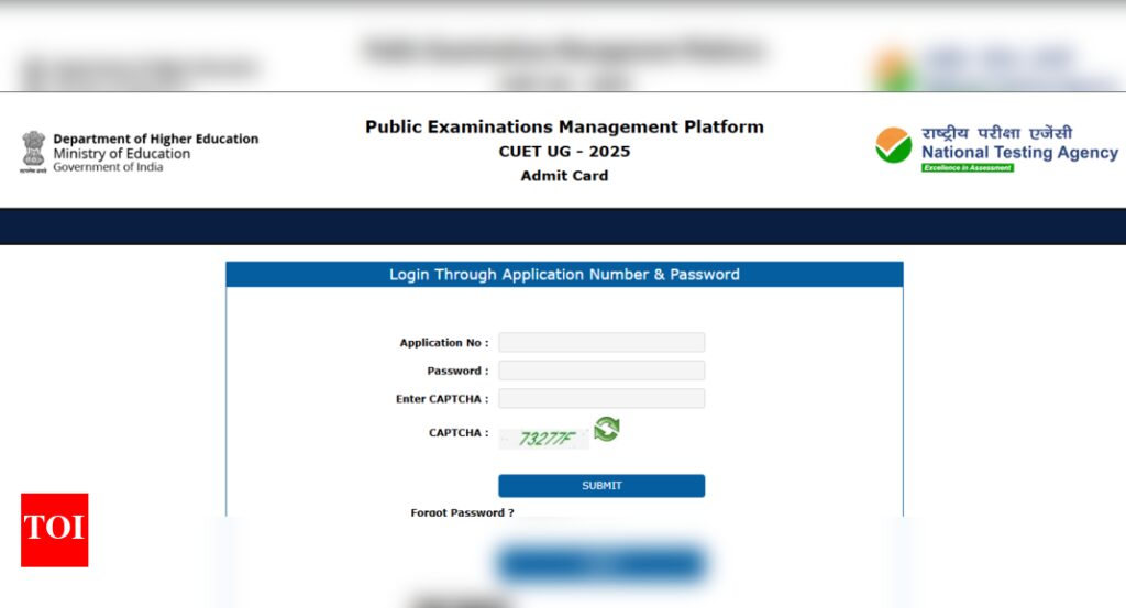 CUET UG admit card 2025 for May 26 to June 3: Direct link to download hall ticket here