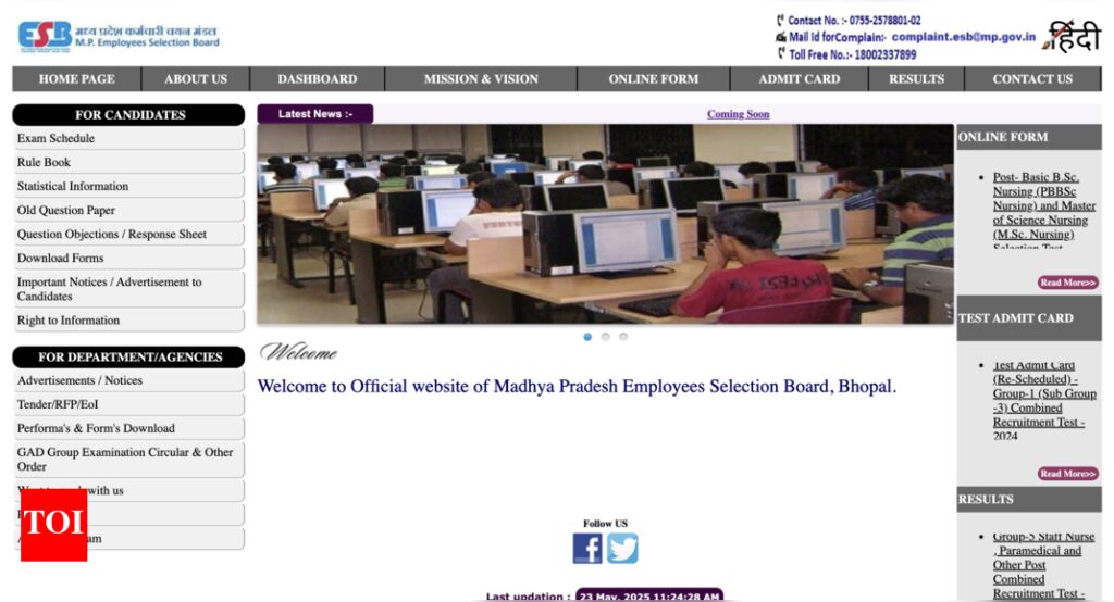 MPESB registration 2025 for PBBSc, MSc Nursing exams begins: Apply online by this date