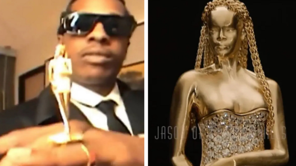 A$AP Rocky shows off custom gold and diamond ring shaped exactly like Rihanna: ‘You see this sexy thing?’