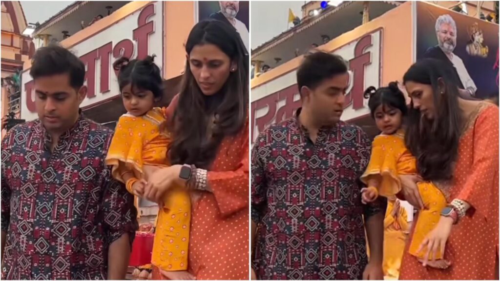 Akash Ambani and Shloka Mehta shine in traditional Indian prints during visit to Parmarth Niketan in Rishikesh. See pics | Fashion Trends