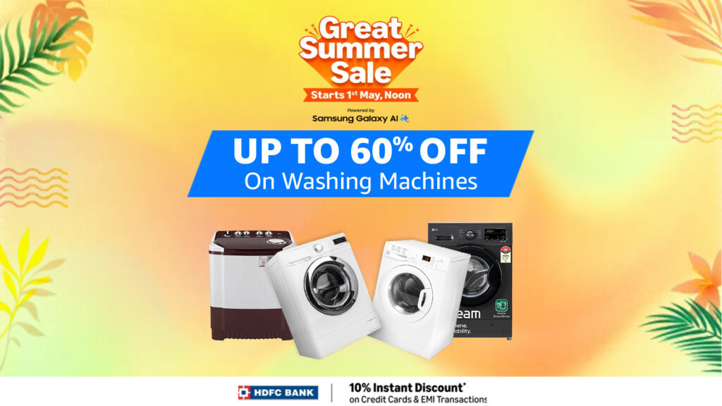 Amazon Summer Sale 2025 LIVE: Best washing machine deals for Prime Members on Samsung, LG, IFB front and top load models