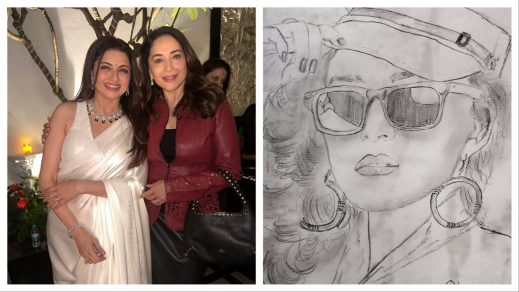 Bhagyashree shares unbelievable sketch she made of Madhuri Dixit in 1988; superstar reacts | Bollywood