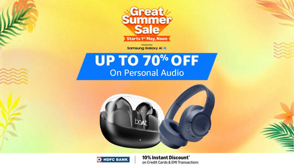 Bumper deals on earphones and headphones during Amazon Great Summer Sale: Up to 70% off