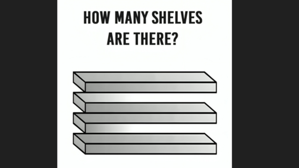 Can you count exact number of shelves in this image? This optical illusion will test your observation skills | Trending