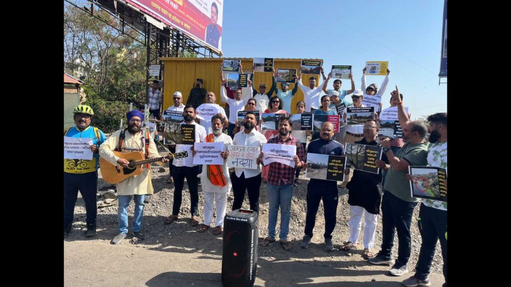 Citizens protest against Indrayani River pollution in Pimpri-Chinchwad