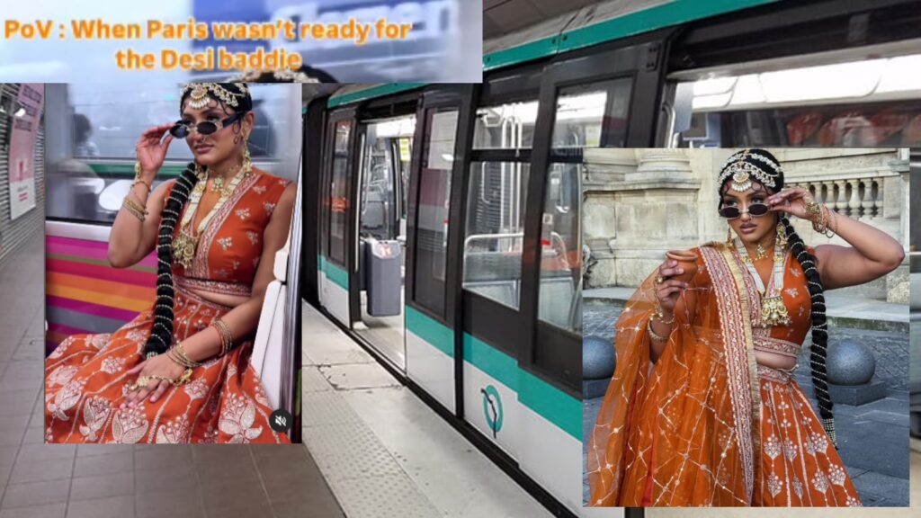 Desi baddie meets Paris in a Metro: Old video of Indian-origin girl wearing lehenga in Metro goes viral | WATCH