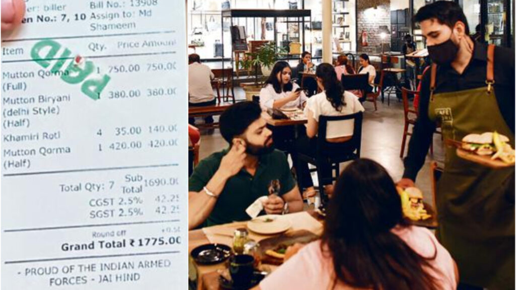 Eateries honour Mother Nation with patriotic notes on food bills