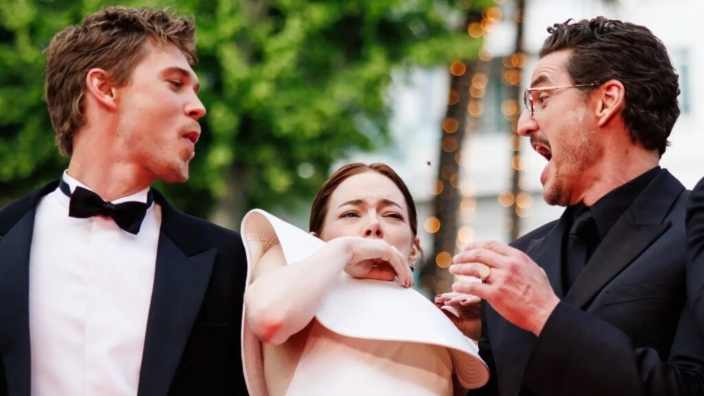 Emma Stone hilariously terrorised by a bee on Cannes 2025 red carpet, fans say ‘I’d be clinging on to Pedro too!’