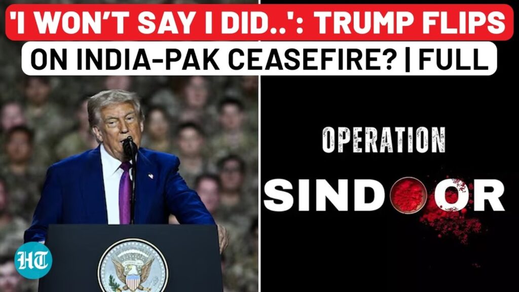 Full speech: In shocking U-turn, Trump denies role in India-Pakistan ceasefire decision? Op sindoor