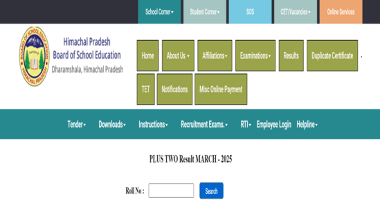 HPBOSE 12th Board Result 2025 Live: Himachal Pradesh Class 12th results declared, direct link here