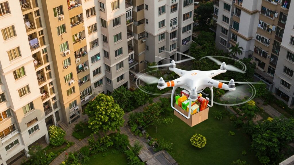 In Bengaluru, drones now deliver groceries and medicines to residents in under 10 minutes
