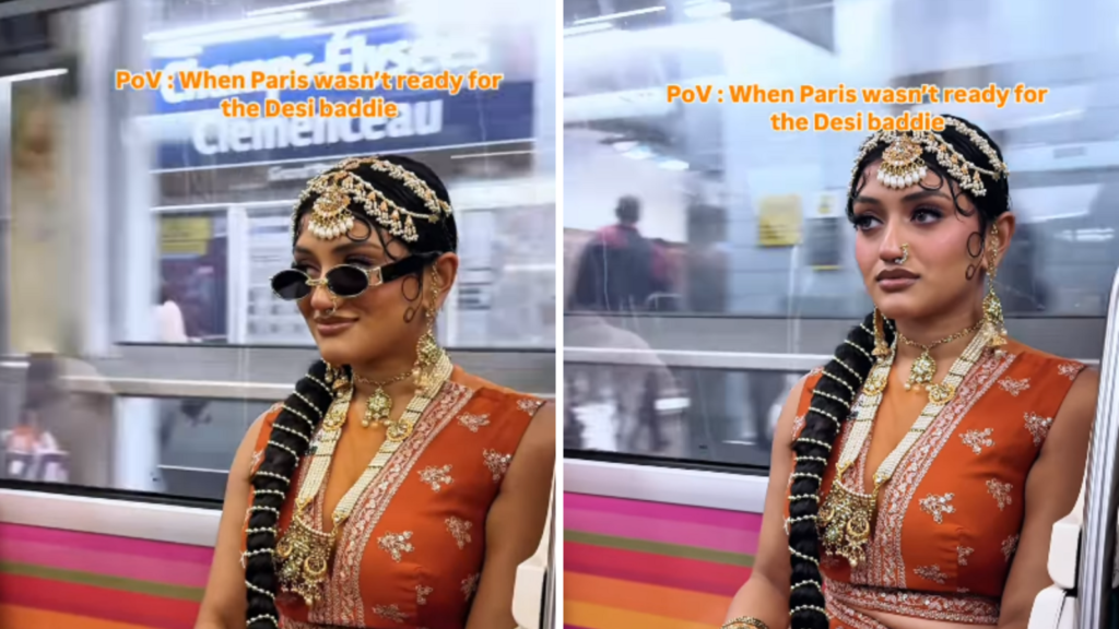 Indian-origin woman wearing lehenga turns heads in Paris metro: ‘Wasn’t ready for desi baddie’ | Trending