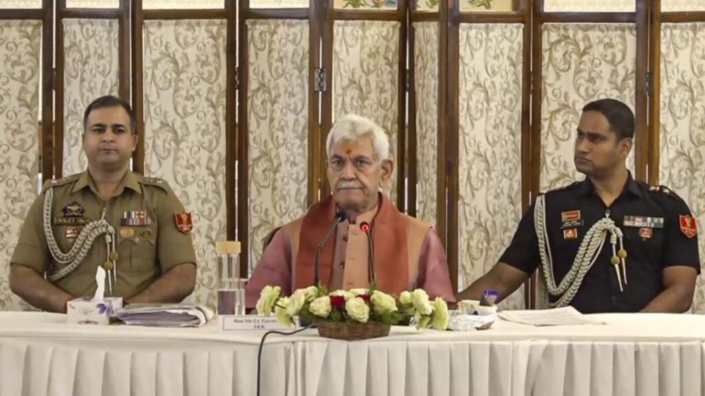 J&K lt governor chairs Unified Command meet, reviews Amarnath Yatra security