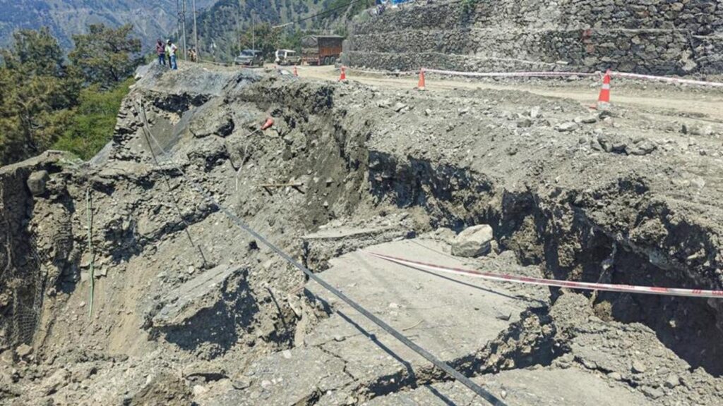 Jammu-Srinagar highway closed for second day due to collapse of road stretch in Ramban