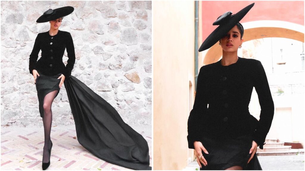 Janhvi Kapoor serves drama in all black vintage look at Cannes, channels ’90s Hollywood glamour | Fashion Trends
