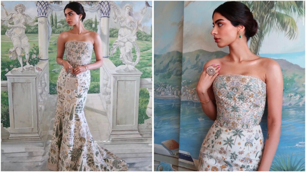 Khushi Kapoor gives tough competition to sister Janhvi at Cannes in breathtaking gown hand-painted by Rajasthan artisans | Fashion Trends