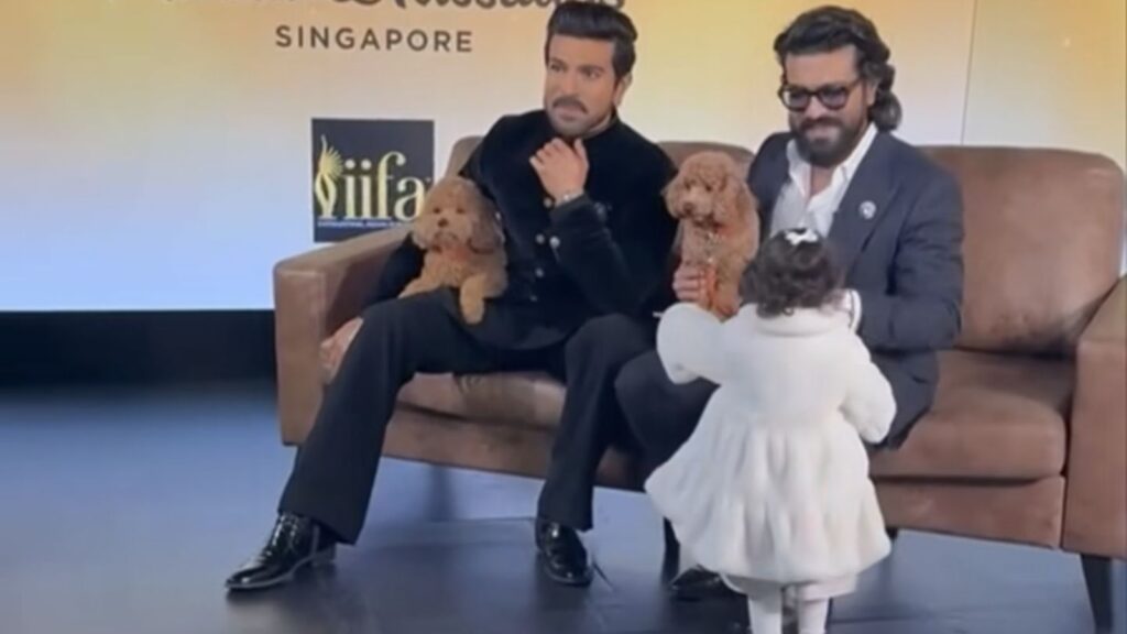 Klin Kaara adorably runs to dad Ram Charan’s Madame Tussauds wax statue even as mom Upasana asks her to wait. Watch