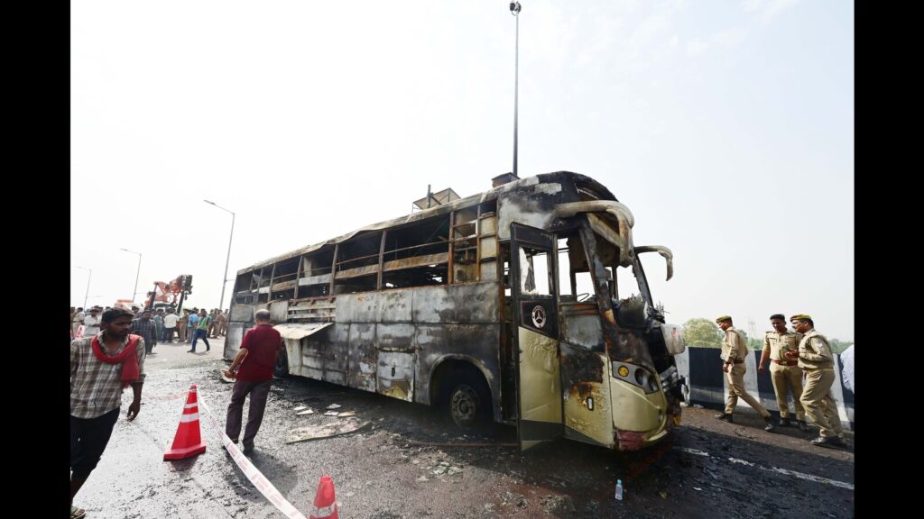 Lucknow bus fire tragedy: Driver arrested; conductor, owner still at large
