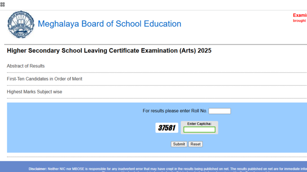 MBOSE HSSLC Result 2025: Meghalaya board Class 12th results announced, how to check