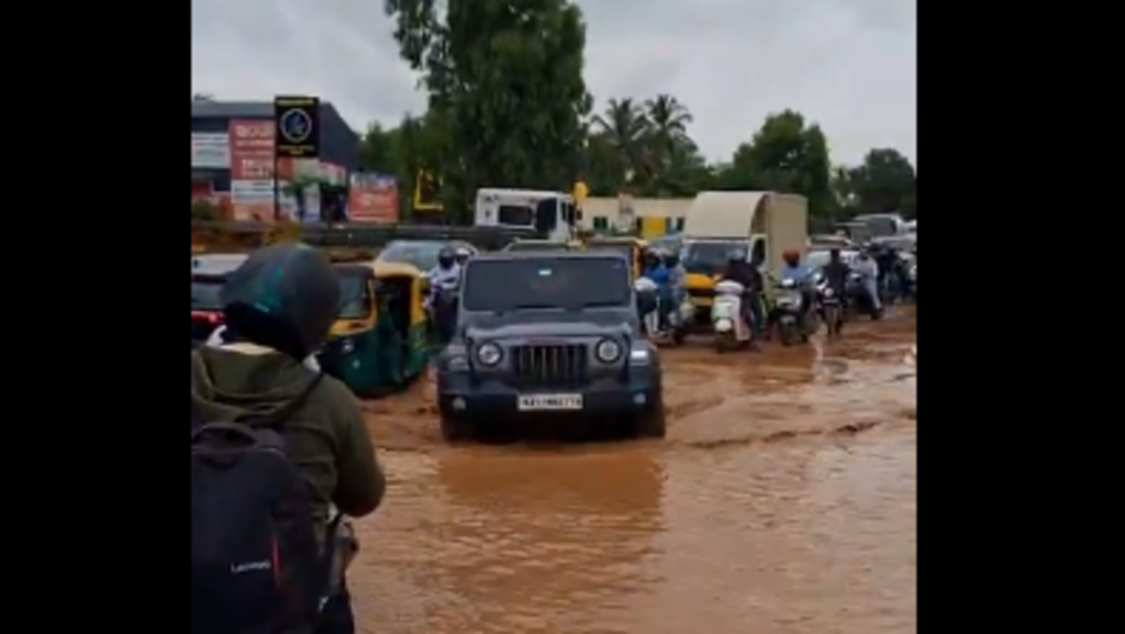 Mahindra Thar cruises through flooded road as Bengaluru struggles with relentless rain: ‘Most practical vehicle’ | Trending