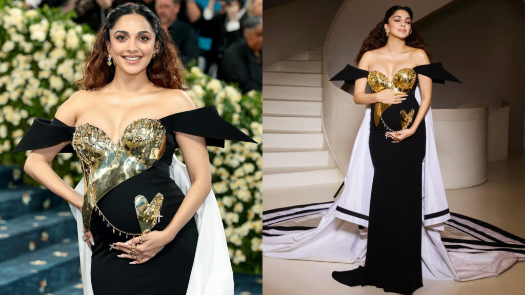 Met Gala 2025: Kiara Advani’s Met Gala gown features a golden umbilical cord for her baby, bump takes centre stage